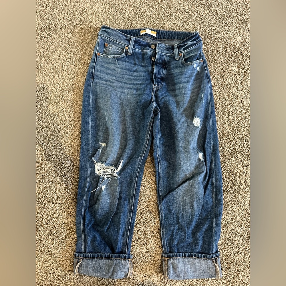 Maurice’s Distressed Women's Blue Denim Jeans
